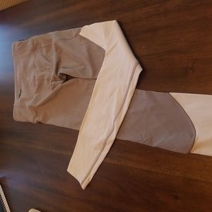 lululemon athletica Two-Tone Taupe and Light Pink Leggings